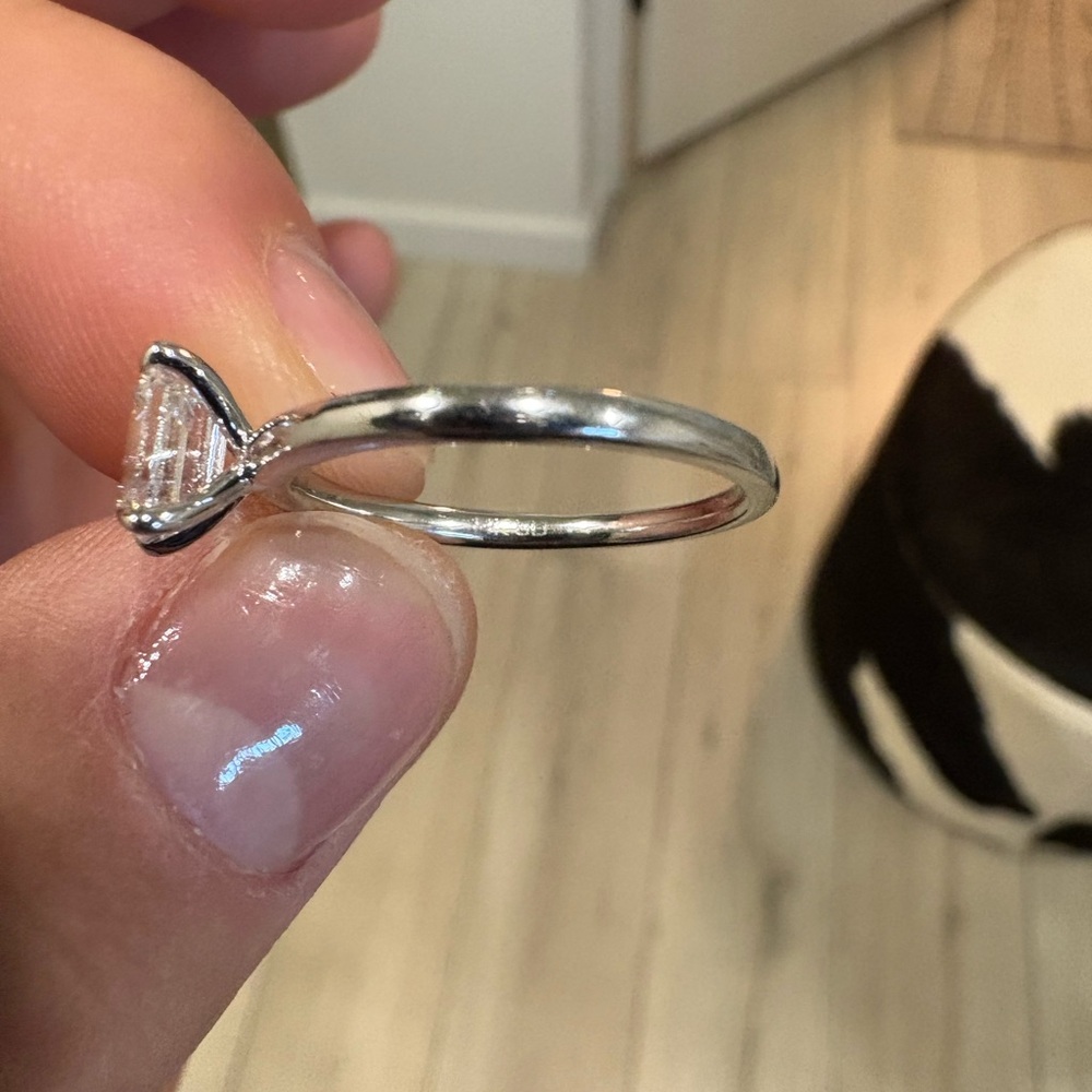 Badgley Mischka Emerald cut lab Created Diamond 1.00 ctw - Picture 14 of 15